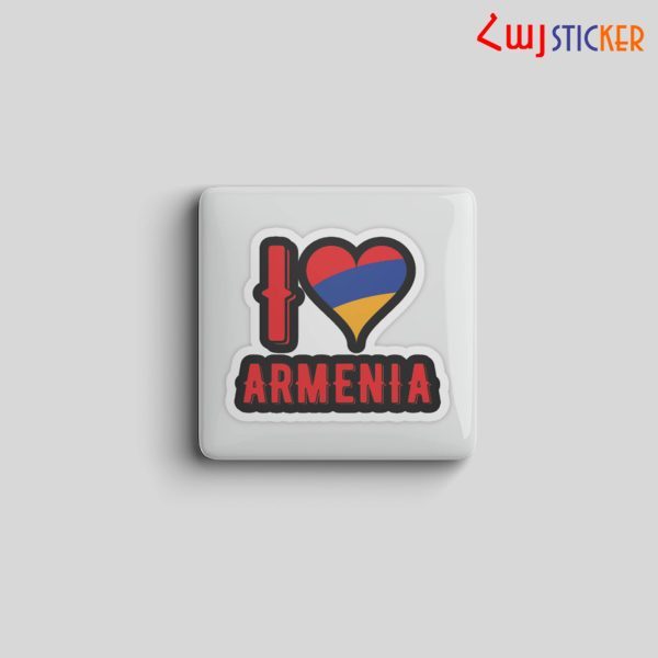 3D սթիքեր` «I love Armenia»