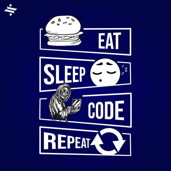 Էկո պայուսակ ՝ «Eat, sleep, code»
